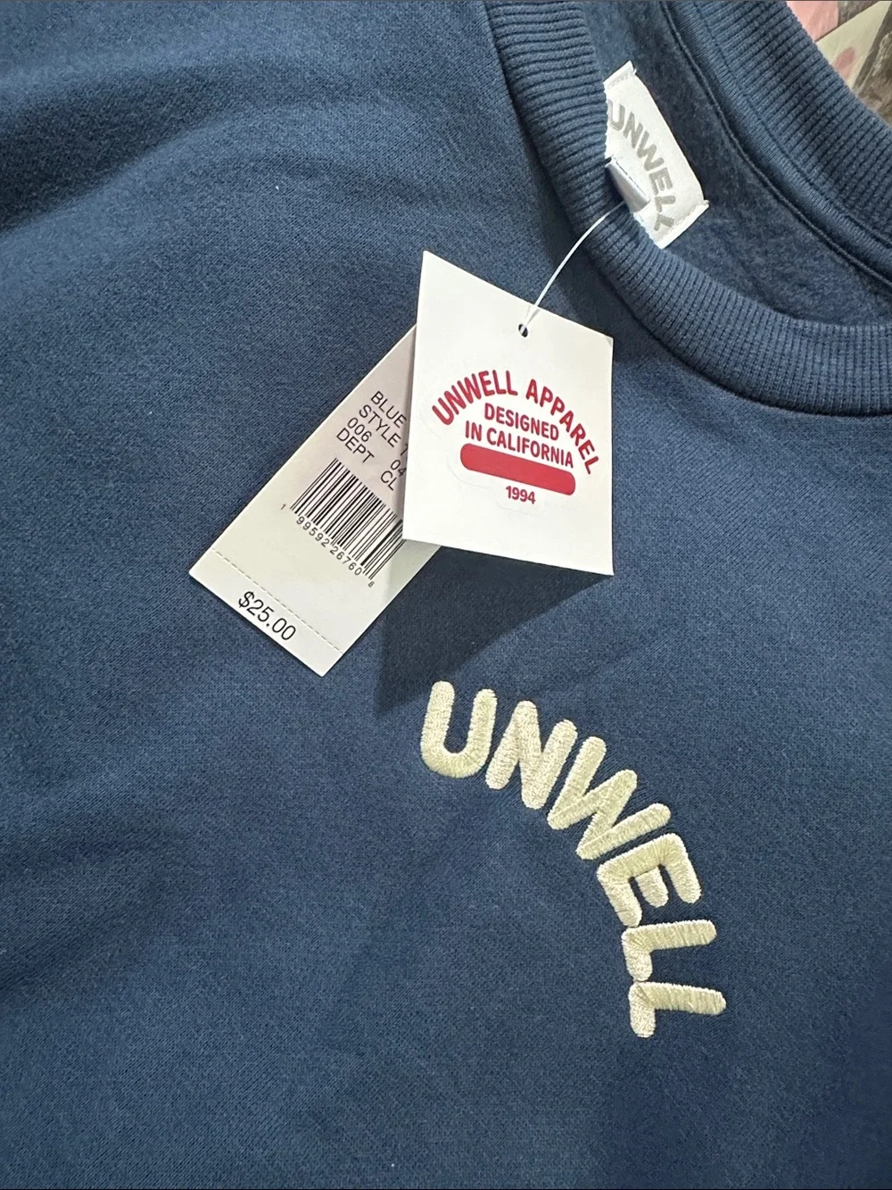 Women's Blue Graphic Crewneck Sweatshirt